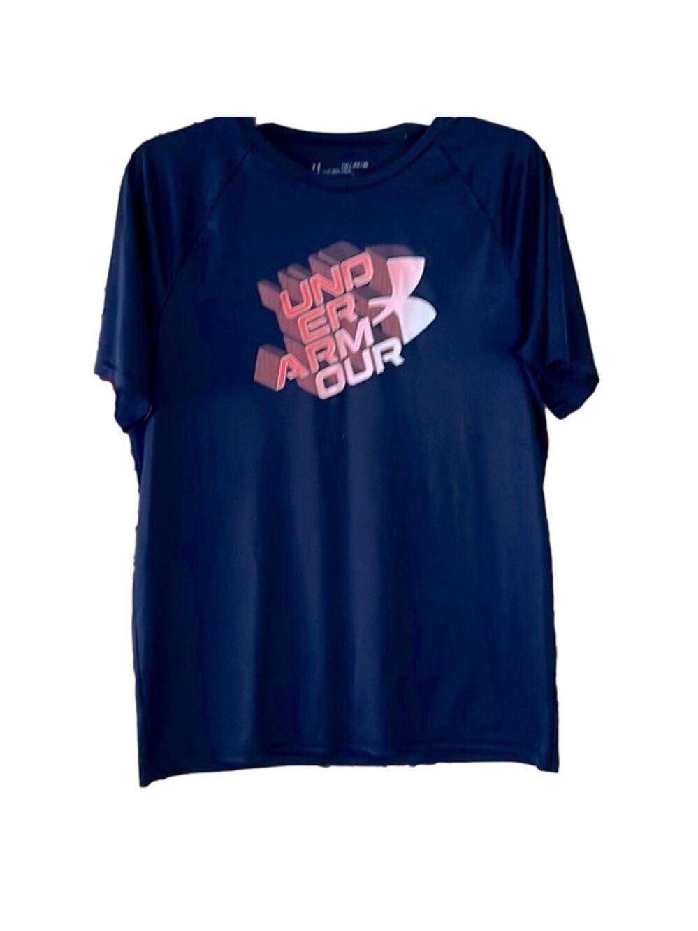 Under Armour Heatgear Youth Tee Shirt, Size YXL, Length 27”, PTP 19”, Nave Blue